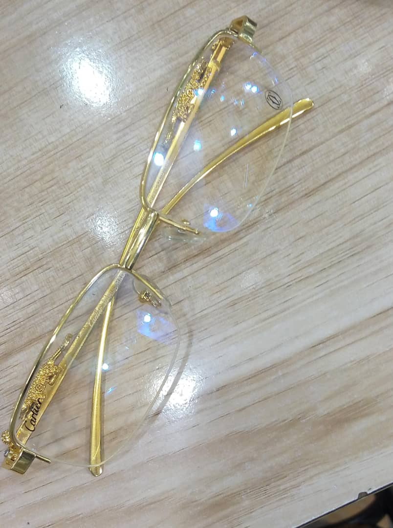 Cartier Gold Frame, Transparent Lens
